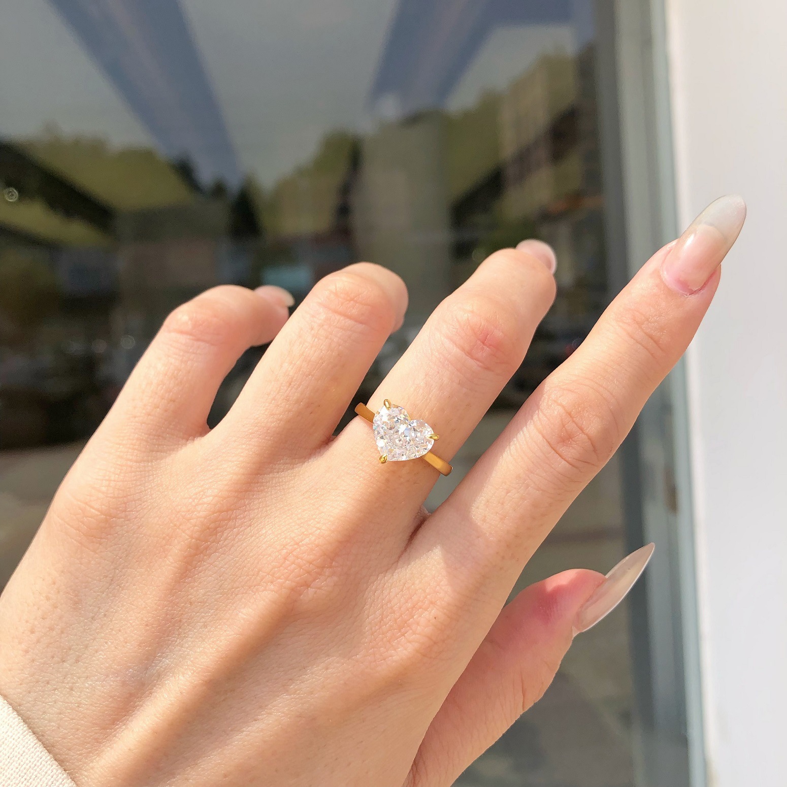 6g Weight Zircon Inlay Material Rings Classification 5, 9 Ring Size 1 Piece Quantity Holiday, Daily Occasion 925 Sterling Silver Material Geometric, Heart Shape Pattern Women's Gender Plating, Inlay Design Elegant Style 925 Sterling Silver Zircon Geometric Heart Shape Rings 16