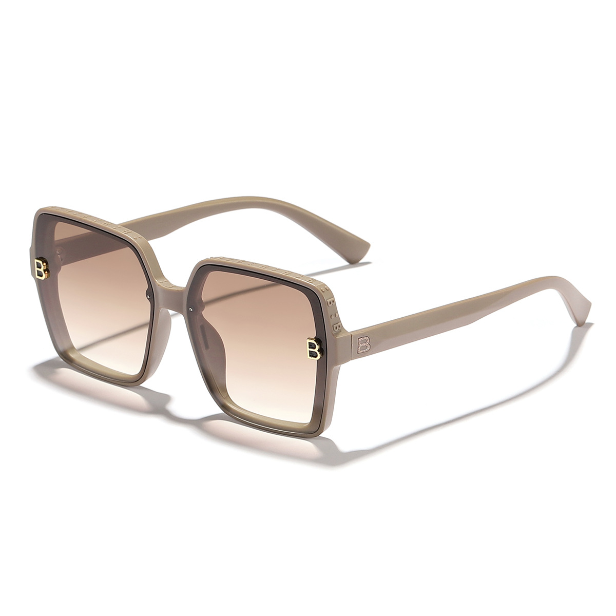 Nuevas gafas de sol de montura generosa con letras simples transfronterizas
