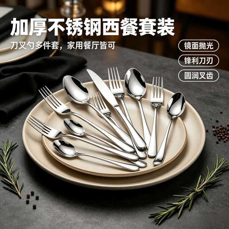 European-style 1010 cutlery set, 24-piece stainless steel tableware set, Western-style dining set, creative titanium-plated stainless steel, wholesale European-style 1010 cutlery set, 24-piece stainless steel tableware set, Western-style dining set, creative titanium-plated stainless steel, wholesale