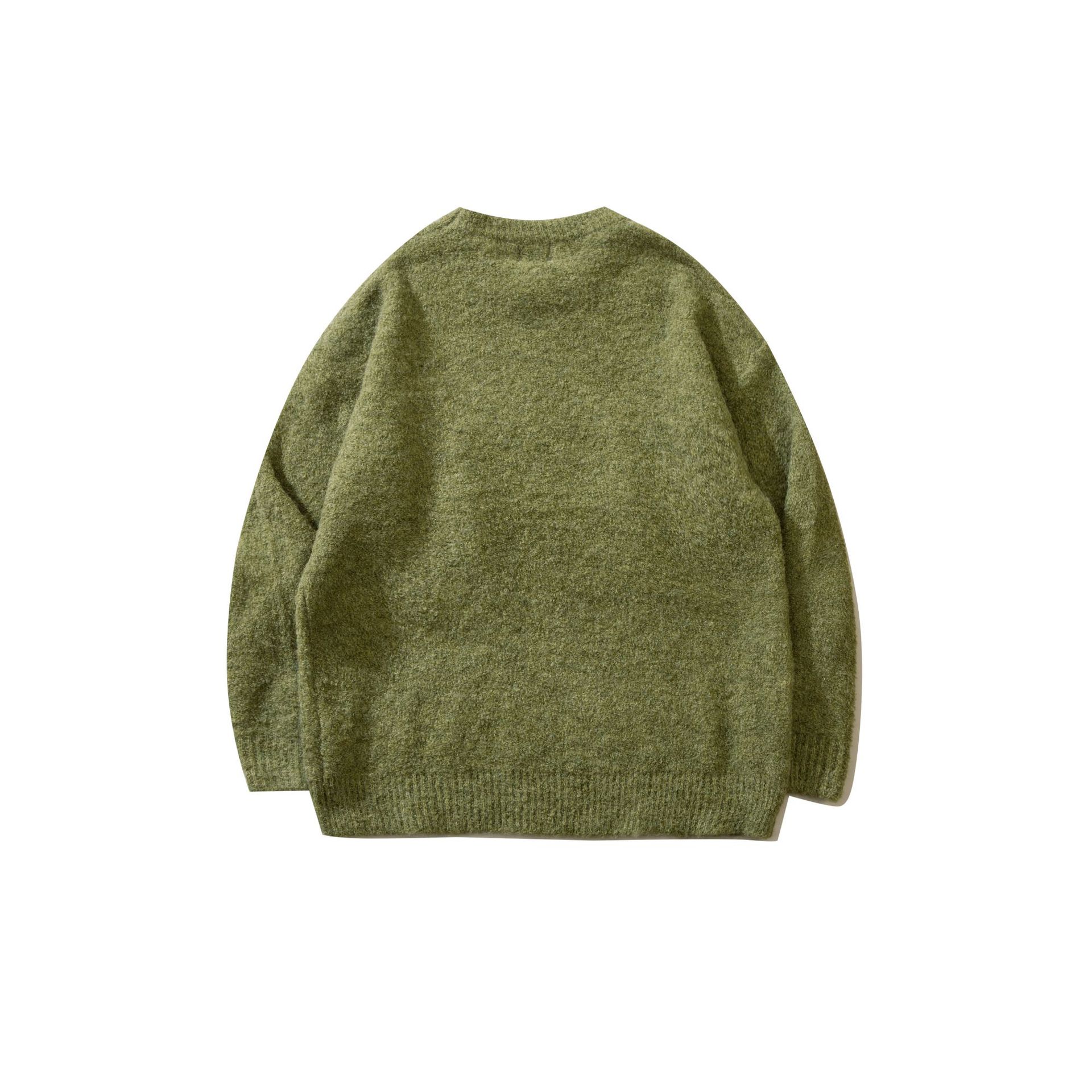Embroidered Loose Knit Casual Round Neck 2