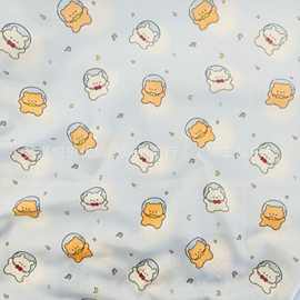纯棉双层纱家居服面料全棉印花布 睡衣睡袋面料 婴幼儿双层纱毯子
