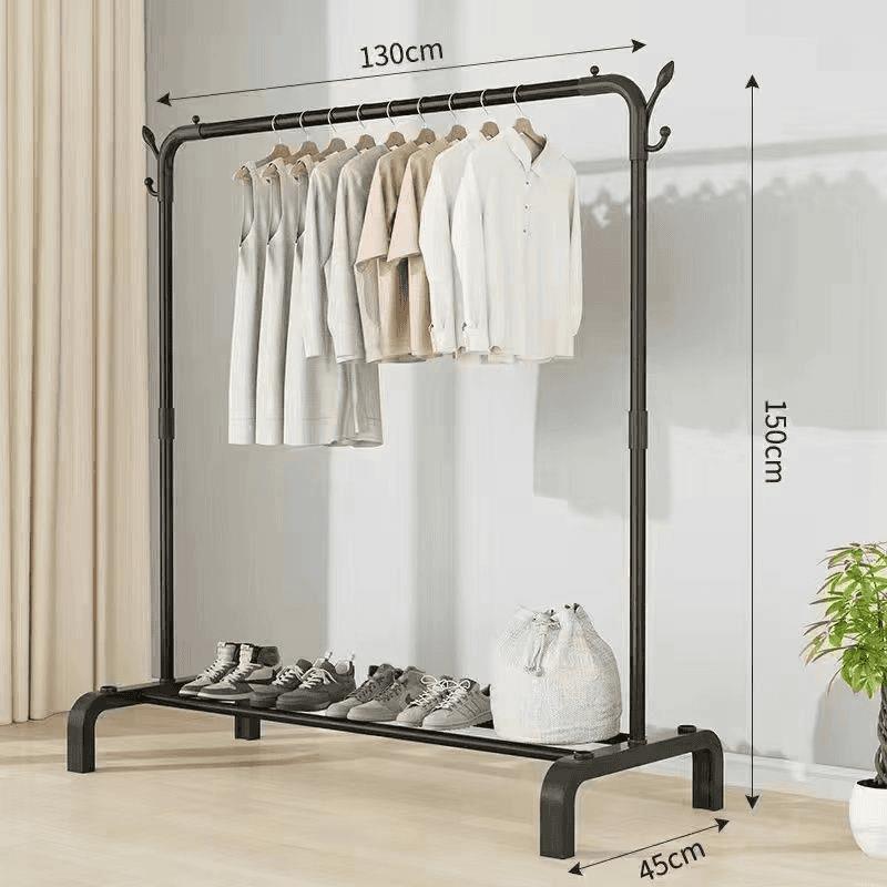 percha de ropa doméstica piso vertical engrosado y engrosado estante de almacenamiento dormitorio balcón una sola fila doble fila percha de ropa