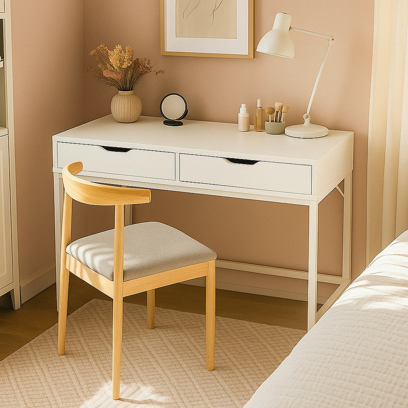 Computer Desk, Desktop Home-Use Vanity Table, Office Desk with Drawers, Simple Modern Bedroom Desk, Writing Desk, Study Desk