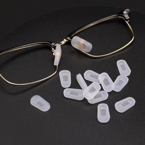 New glasses accessories silicone non-slip nose pads super soft silicone card nose pads black white wholesale