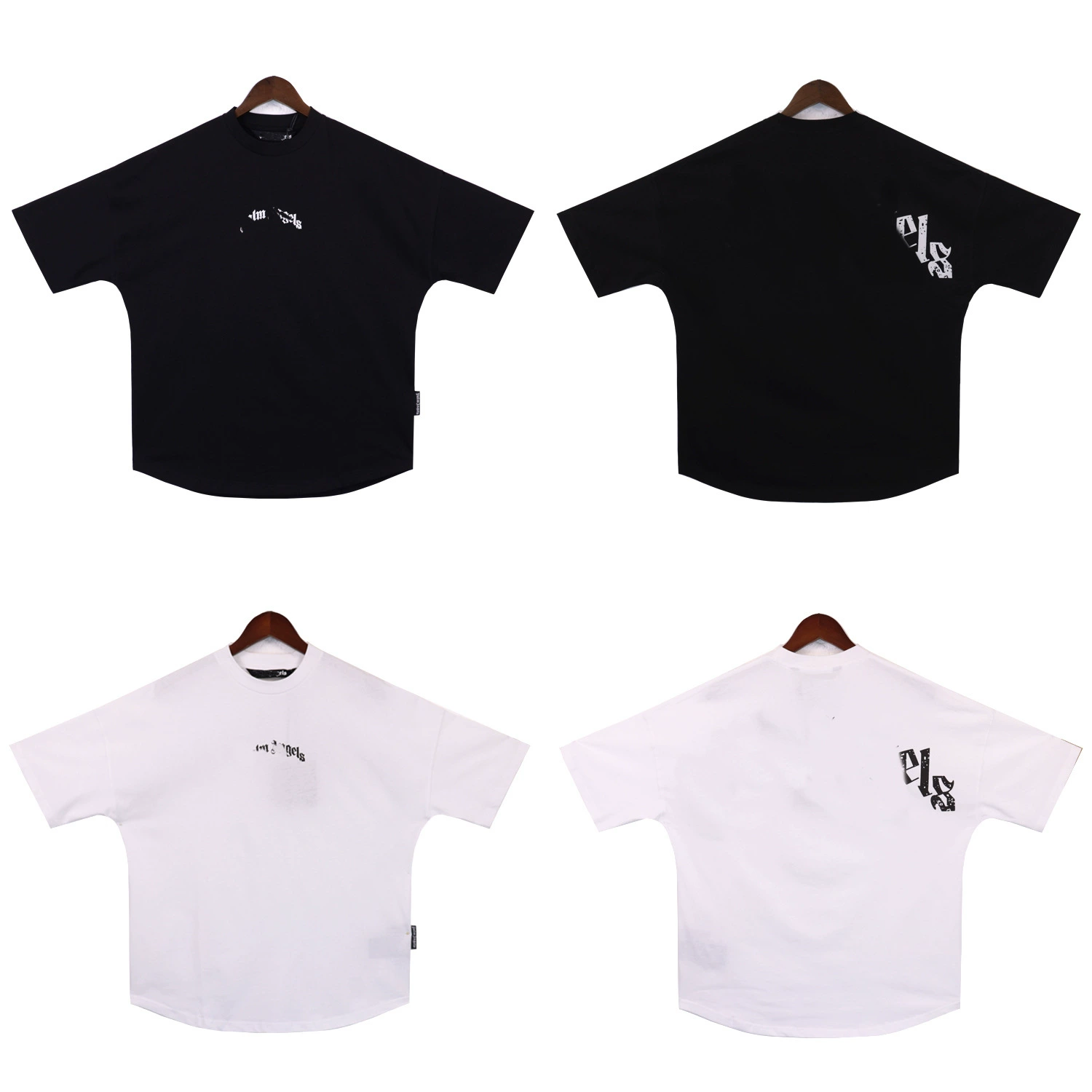 24S новый летний прилив бренд с коротким рукавом PA на спине с принтом на спине пальмовые мужские круглые вырезы свободная спортивная повседневная футболка