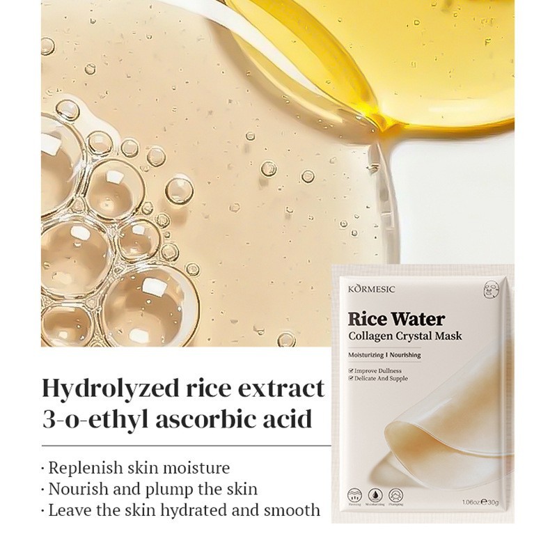 Transfronterizo KORMESIC máscara de cristal de colágeno de nicotinamida máscara facial hidratante comercio exterior al por mayor