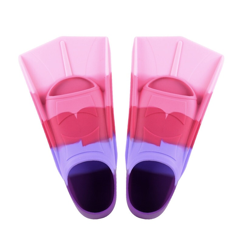 Swimming Fins for Children and Adults, Silicone Short Fins for Professional Training in Butterfly Swimming, Freestyle Swimming Coach Swimming Fins for Children and Adults, Silicone Short Fins for Professional Training in Butterfly Swimming, Freestyle Swimming Coach