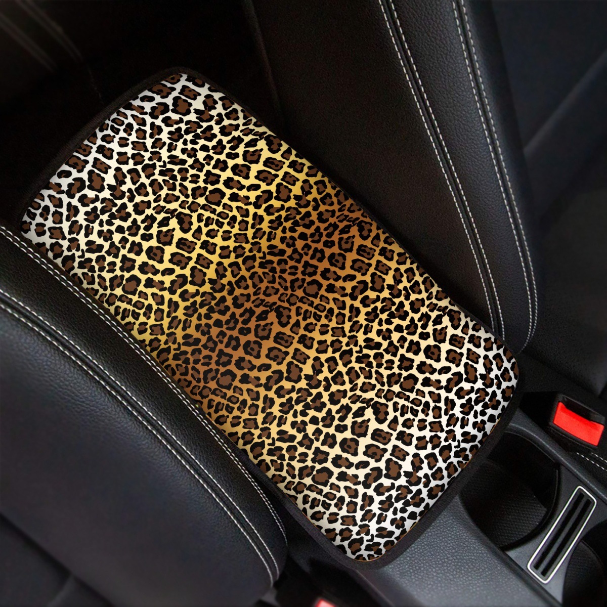 Amazon Car Armrest Mat Leopard Print Foreign Trade Car Center Console Armrest Pad Protective Cover Custom-Made According to Your Design