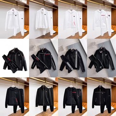 高品质25年秋冬新款潮牌休闲开衫连帽卫衣运动款男女同款情侣套装