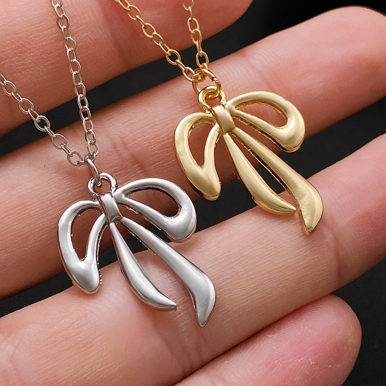 IG Style Bow Knot Alloy Plating Women's Pendant Necklace display picture 1