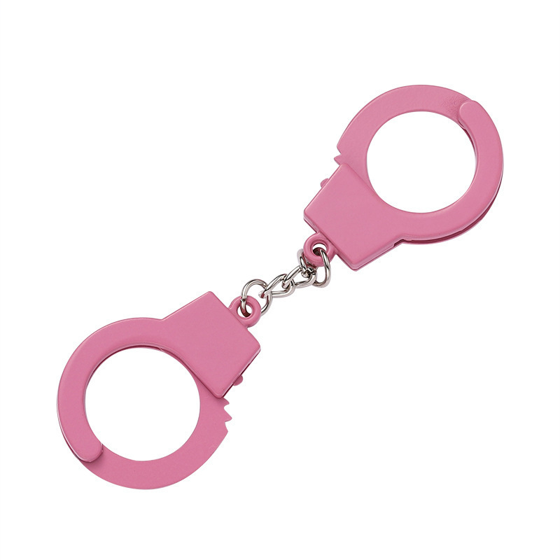 Pink Pet Small Hand Buckle Mini Simulation Handcuffs Keychain Decompression Lock Cat Buckle Pet Buckle