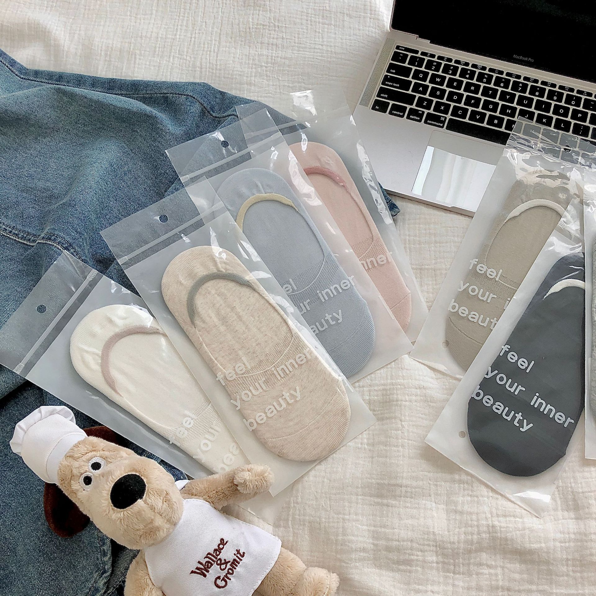 淺口隱形襪子女夏季純色不掉跟防滑女襪ins風日繫船襪硅膠棉襪