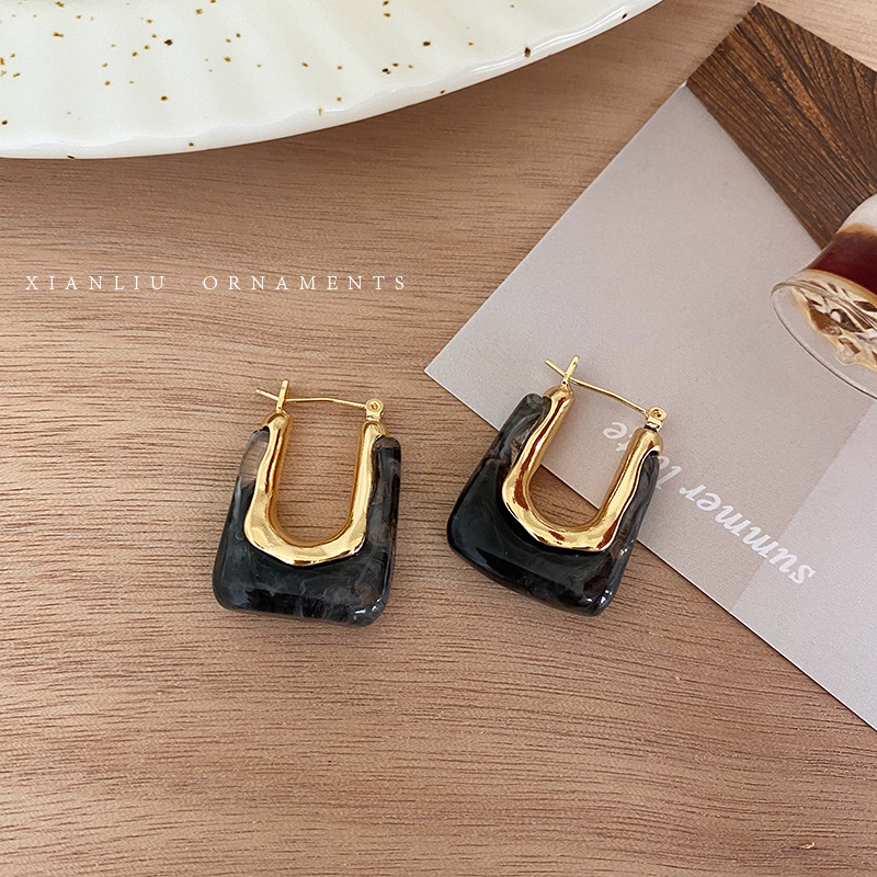 Simple Style Color Block Alloy Patchwork Women's Drop Earrings display picture 2