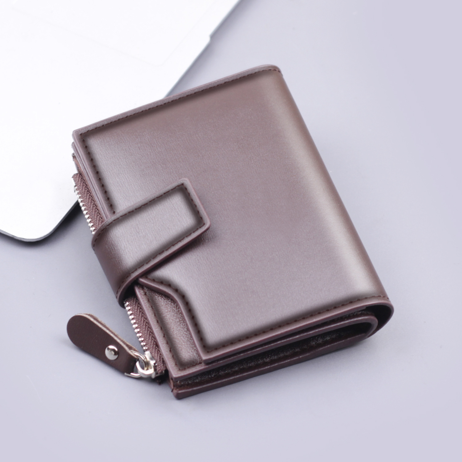 Cartera vertical, tarjetero para hombre, billetera corta todo en uno, billetera triple para hombre, posición de tarjeta múltiple, wallet para hombre