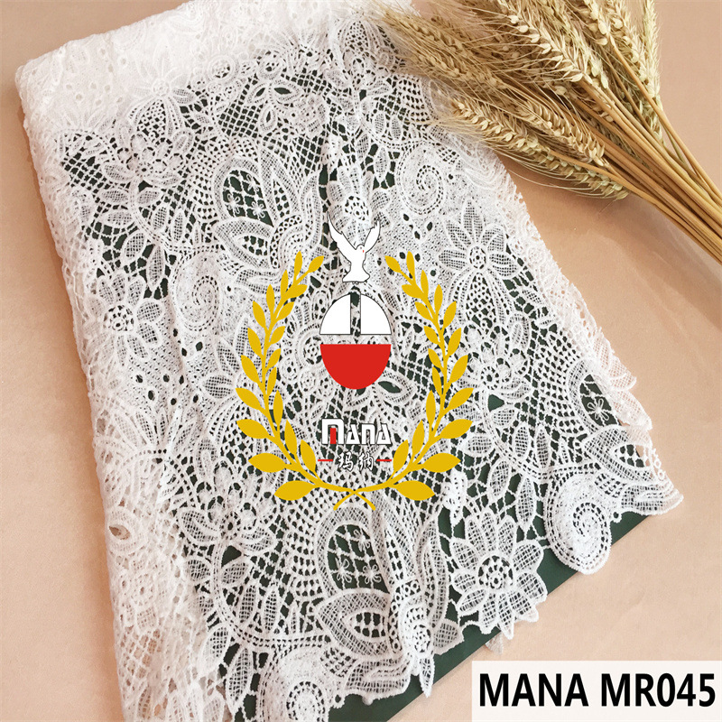 现货 牛奶丝水溶绣花蕾丝面料  时尚女装 童装 礼服 网纱绣花布料