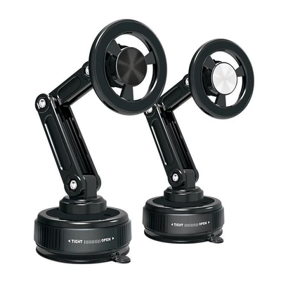 Cross-border vacuum magnetic navigation folding Car phone holder - y340silver