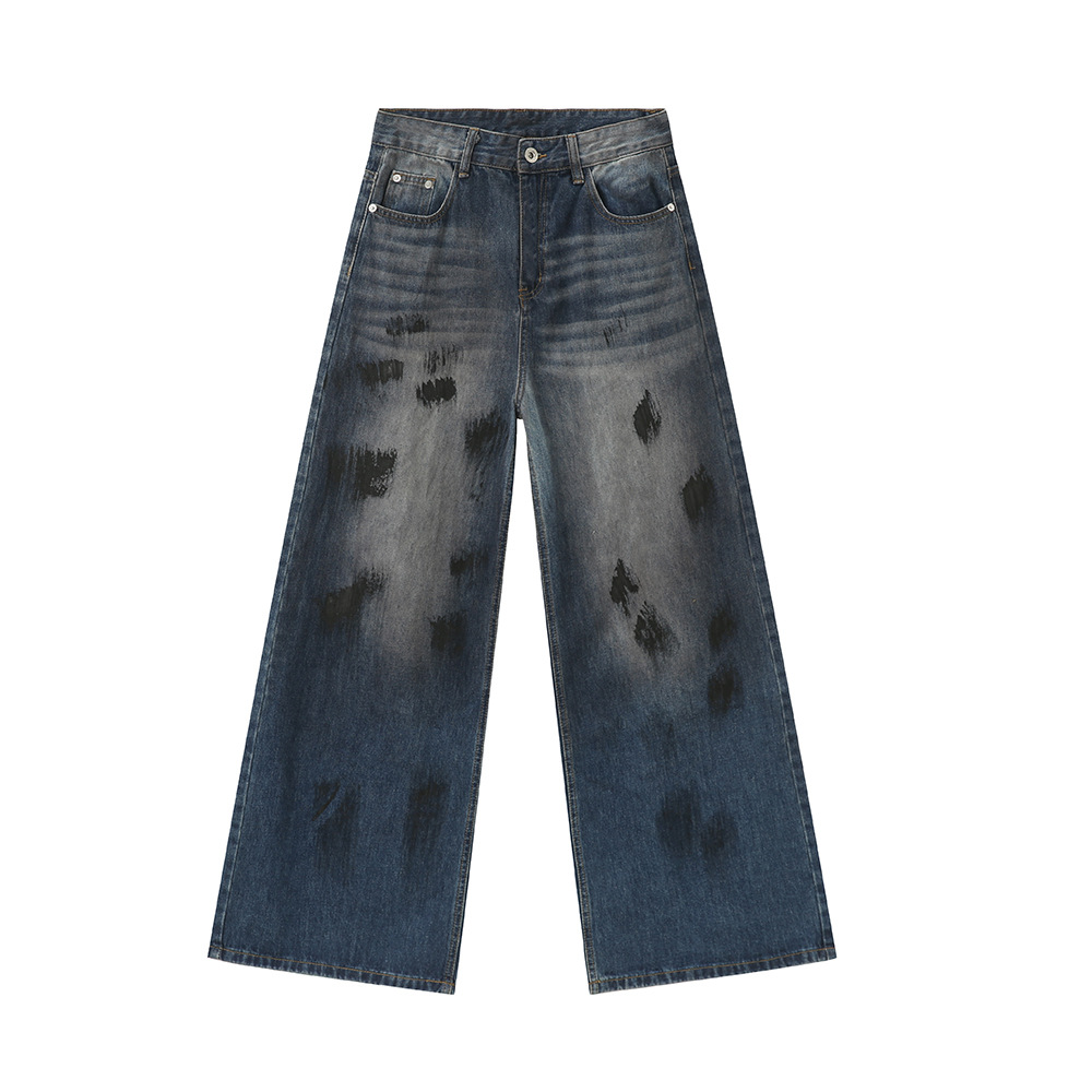 MTLCLOTHES Ropa de hombre | 2024 nuevos productos de verano Moda callejera europea y americana Diseño sucio Vaqueros rectos de moda