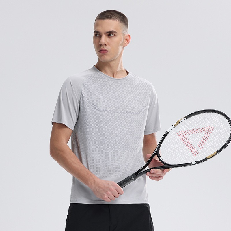 Impresión transfronteriza personalizada de súper fábrica LOGO deportes transpirables de alta elasticidad correr ropa de secado rápido equipo deportivo fitness t