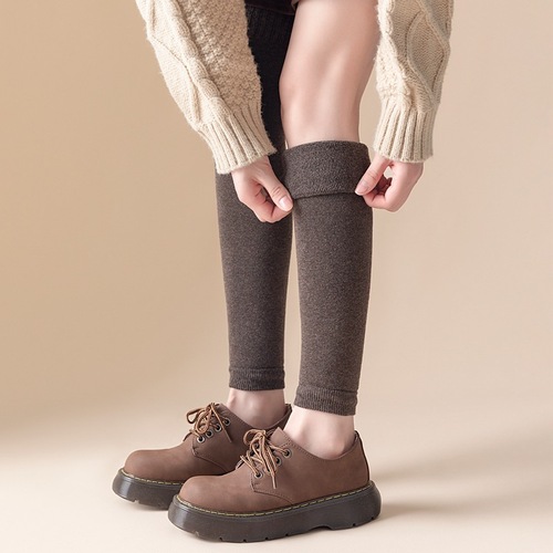 Plus velvet and lengthened warm straight knee protection anti-slip thickened cold-resistant socks fall and winter over-the-knee stockings yoga socks