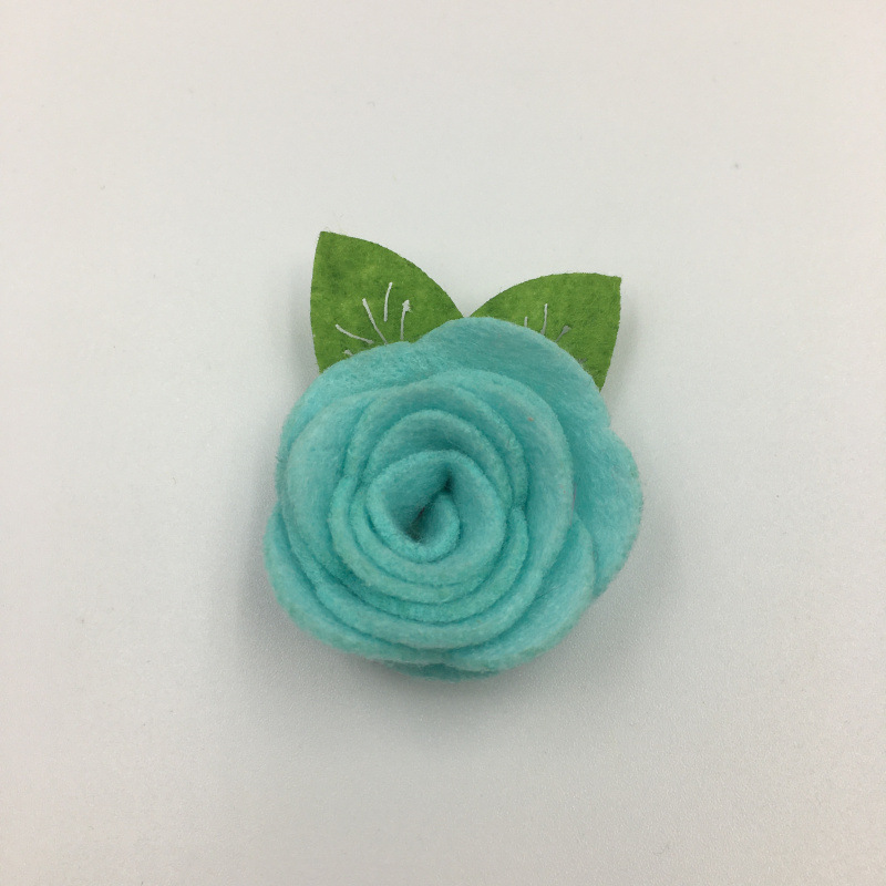 4cm 펠트 천 꽃---티파니 블루