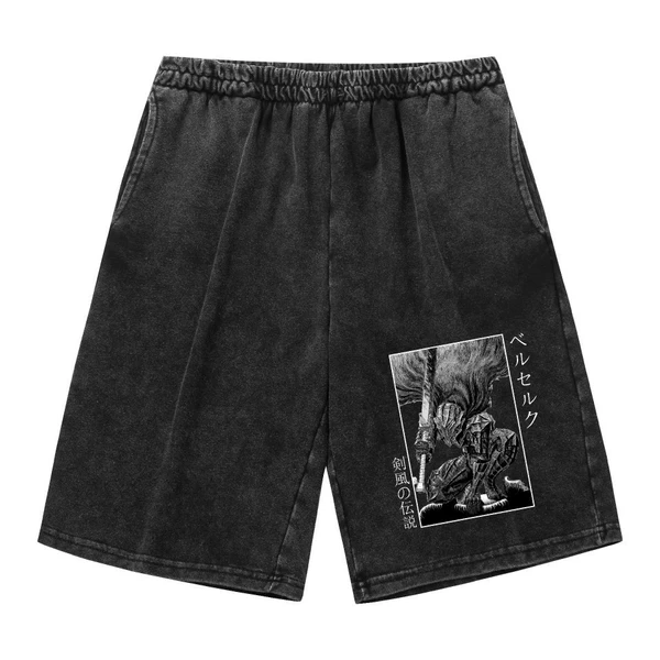 Washed shorts F