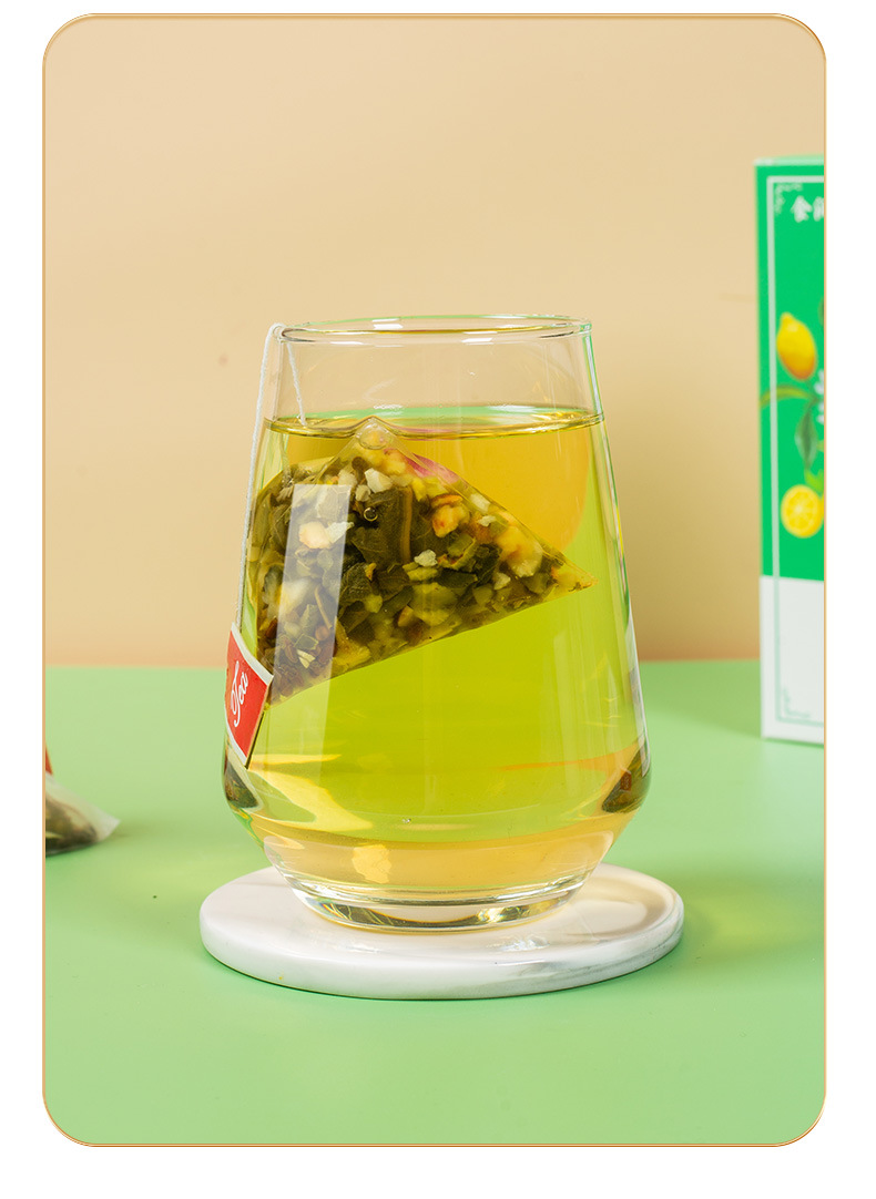 Shirunji Lemon Lotus Leaf Hawthorn Tea Pyramid Bags Cold Brew Herbal Blend 100g key features
