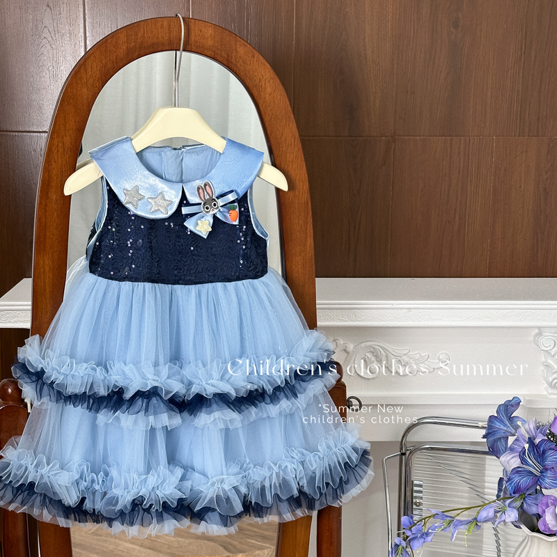 Girls' Dress Summer 2026 Sleeveless Dress Birthday Dress Princess Trendy Lace Cake Dress Girls' Dress Summer 2026 Sleeveless Dress Birthday Dress Princess Trendy Lace Cake Dress