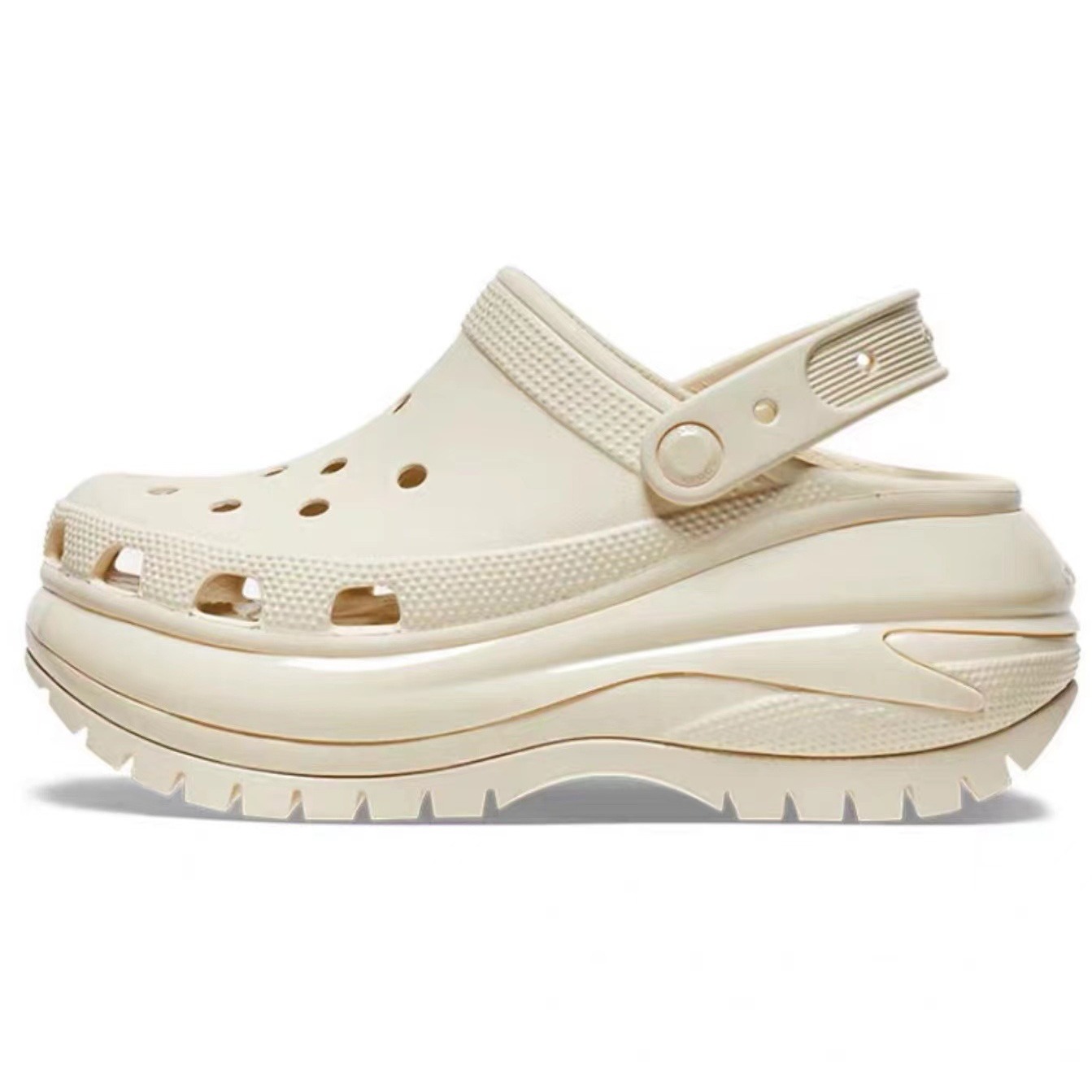 Zapatos ligeros con suela gruesa y agujeros para mujer, calzado de playa para exteriores, con plataforma elevada._voghion.com