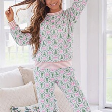 X 74415 Christmas Print Long Sleeve Pajamas ӡ������˯��