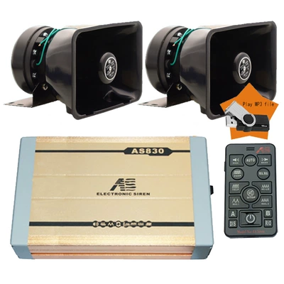 Car horn/tweeter voice announcement device, wireless remote