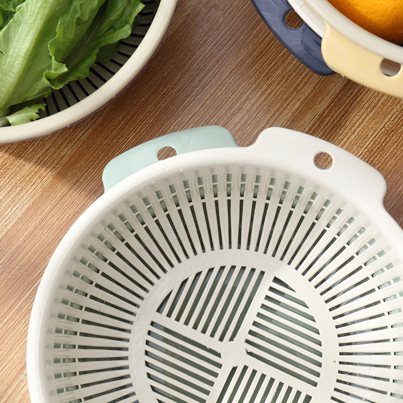 多機能家庭用アイデア野菜バスケット果物洗浄盆水切りバスケットふるい台所用品野菜バスケット|undefined
