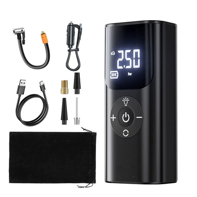 Cross-border vehicle-mounted wireless air pump Hava nasosu - english-version-qs002-universal-air-pump-black
