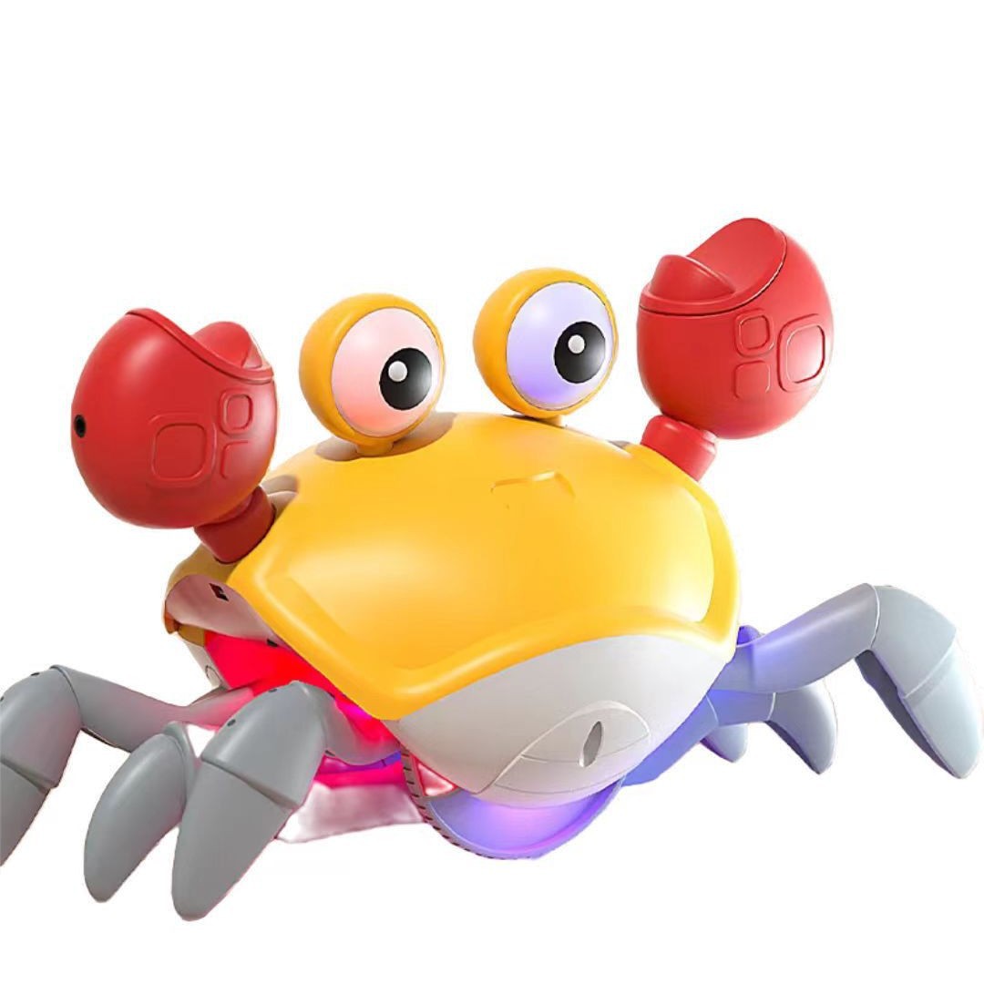 Cangrejo que se arrastrará y se moverá, inducción de escape, rompecabezas eléctricos, juguetes para bebés, niños, niños de 1 año, 2 niñas