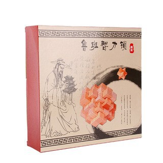 Wholesale Luban Lock Toy Complete Set Wooden Kongming Lock Adult Six-Nine-Piece Elementary School Children's Educational Building Block Set