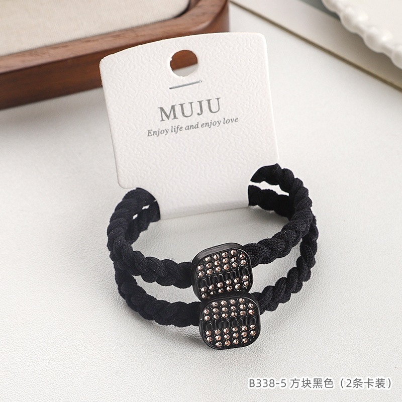 [Carga de tarjeta] sensación de alto nivel coreano de cabello de código de barras de moda de alta elasticidad de cabello anillo de cabello correa de cola de caballo