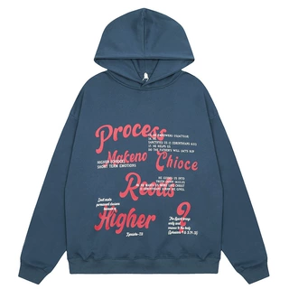 YPRS男装国潮高街美式卫衣男女设计感小众oversize复古情侣外套潮