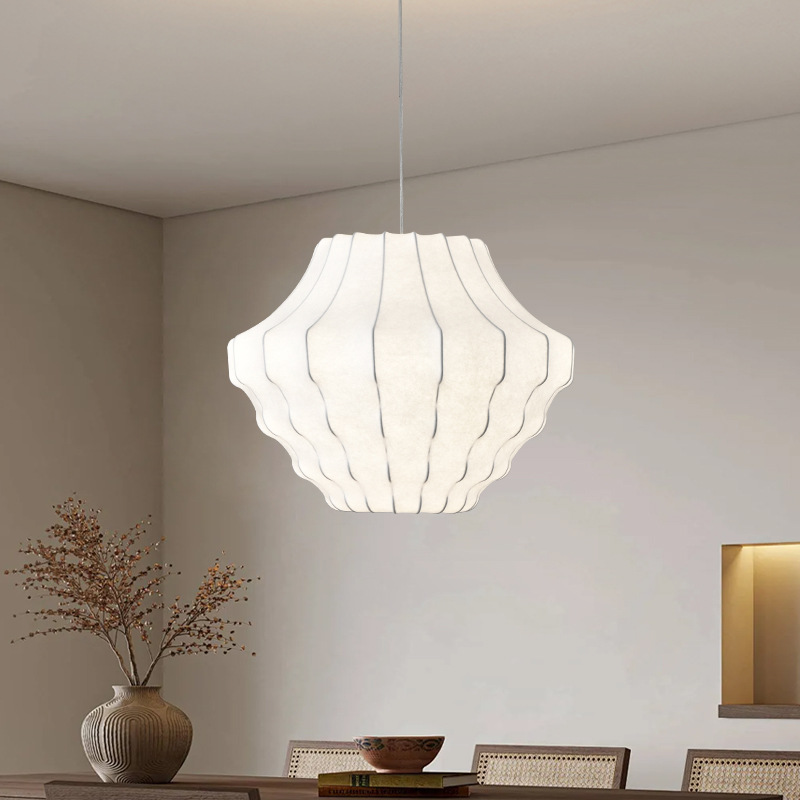 Diseñador de dormitorio retro japonés estilo de arte lámpara de comedor iluminación de decoración doméstica Zhongshan L259 silencioso viento de seda candelabrera
