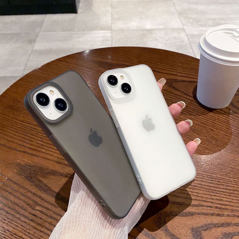 アップル13/16純色フロスト保護カバーiphone15シンプルな肌感携帯ケース14tpu 12ソフトケース|undefined