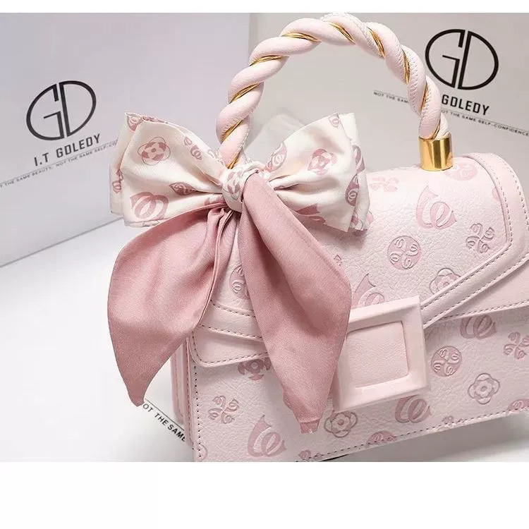 Фуксиевый портфель через плечо, Гонконг, стиль Chanel