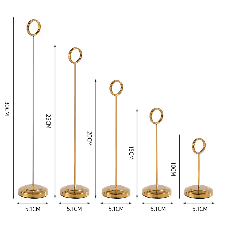 Clip de carta de restaurante de acero inoxidable Tarjeta de menú de marca vertical Soporte de tarjeta de mesa Plato de exhibición de platos Precio de la carta de mesa Soporte de asiento