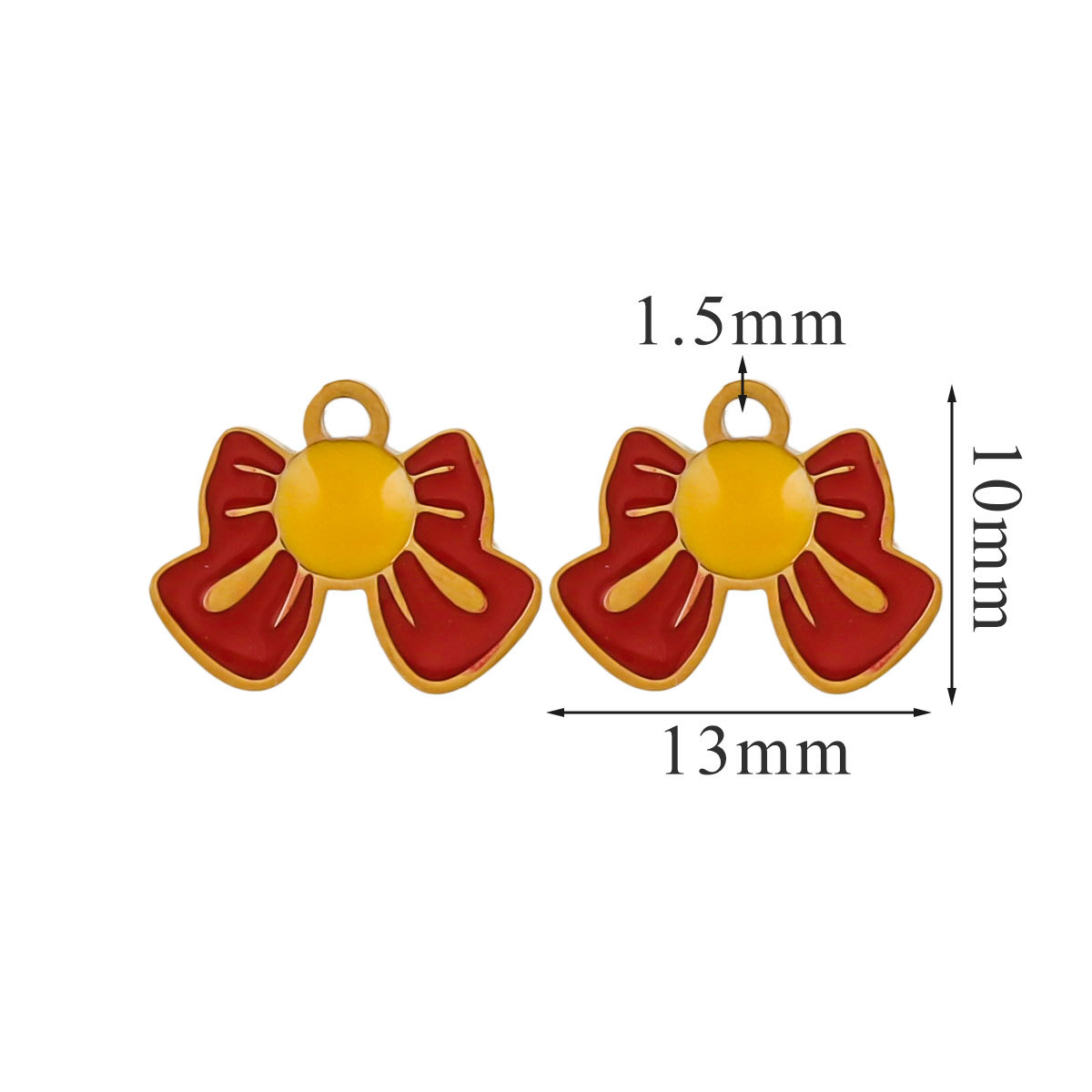 Acero inoxidable decoración de Año Nuevo colgante colgante colgante joyería DIY accesorios felicitaciones aretes collares ricos