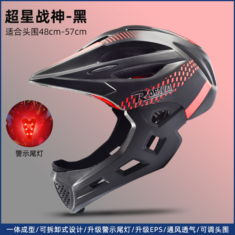De los niños completo Cascos CE Niñas Bicicletas equilibrio scooter patinaje Cascos con luces traseras Ride equipo