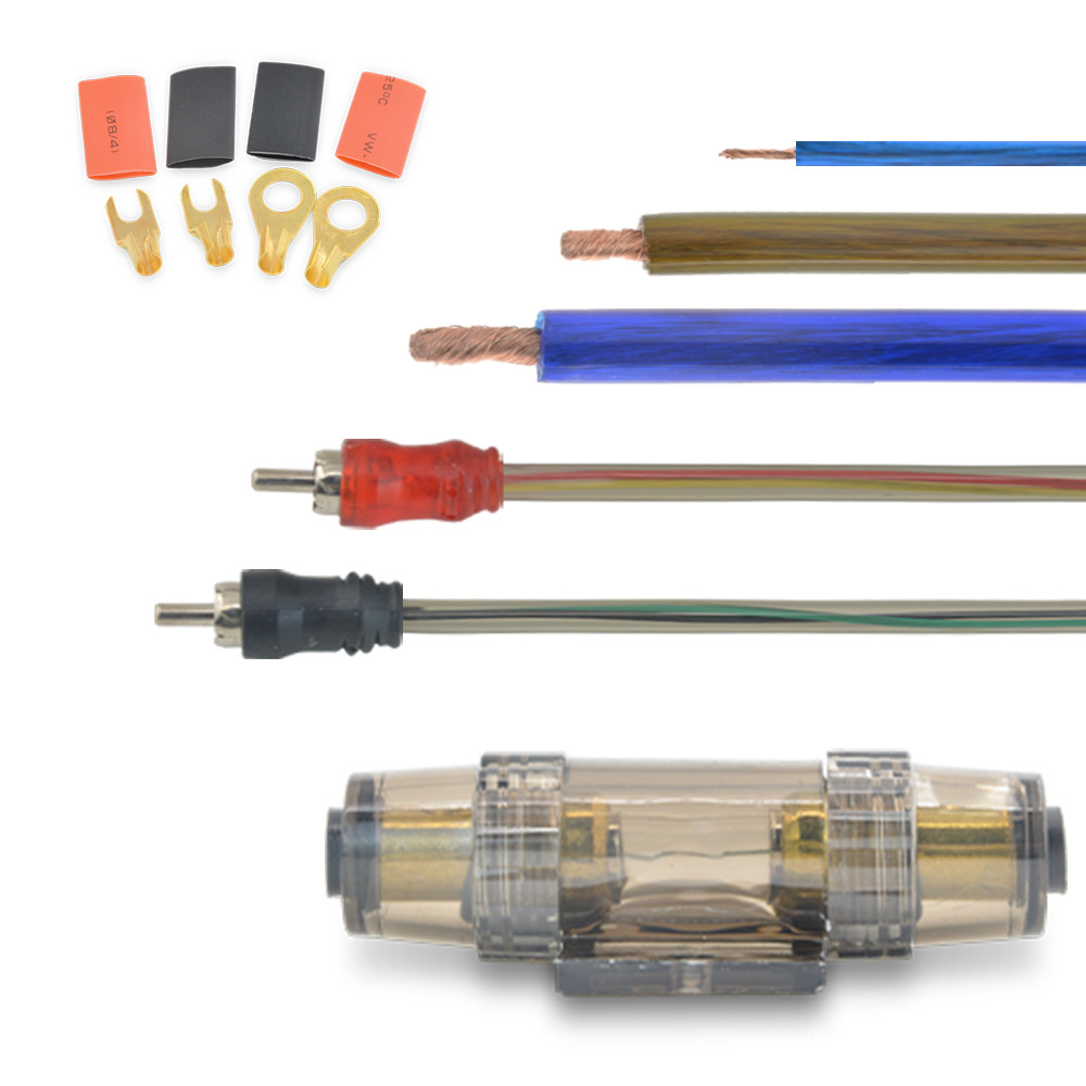 TB-8GA Car Amplifier Modified Kit Subwoofer Audio Cable Copper Clad Aluminum