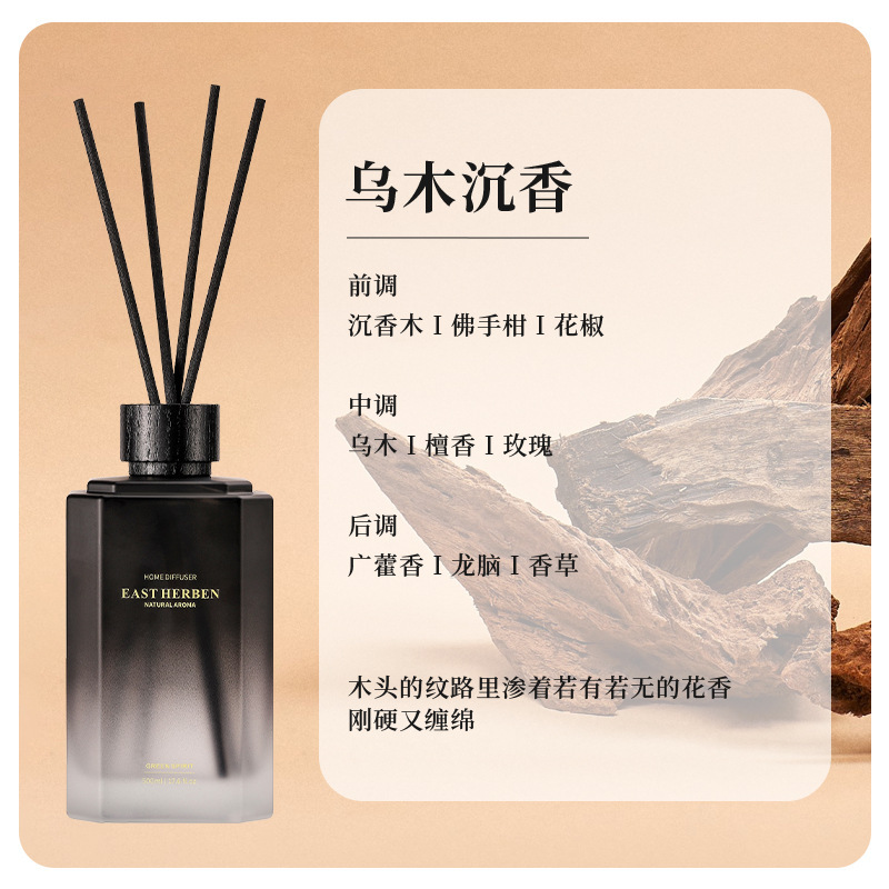 500ML四方香薰瓶经典无火藤条挥发瓶精油扩香玻璃高级感家用持久|undefined