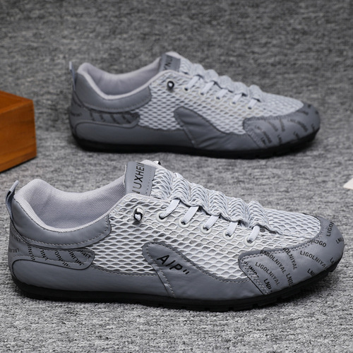 2025 New Summer Mesh Breathable Moccasin Shoes for Youth Para Shoes Casual Shoes One-Piece Men's AGON Shoes