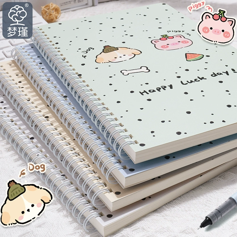Spiral Notebook Cute Cartoon 60 Pages, A5/B5 School Notebook for Elementary Students