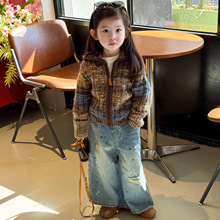 女童开衫2025秋季新款中小童2-7岁韩版毛衣外套儿童牛仔裤长裤潮