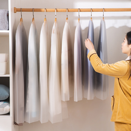 Clothes dust cover batch hangable coat dust bag household transparent clothing hanging bag dust proof suit cover