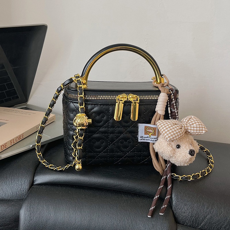 Bolso de mujer de comercio exterior nueva moda caja de mano bordada de diamante bolso cuadrado de oro cadena bolso de hombro