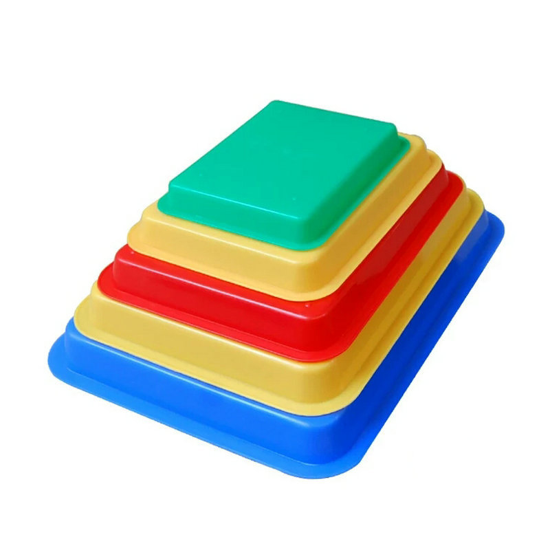 分类整理塑胶盘塑料零部件元件盒长方形车间周转斜边浅方盘